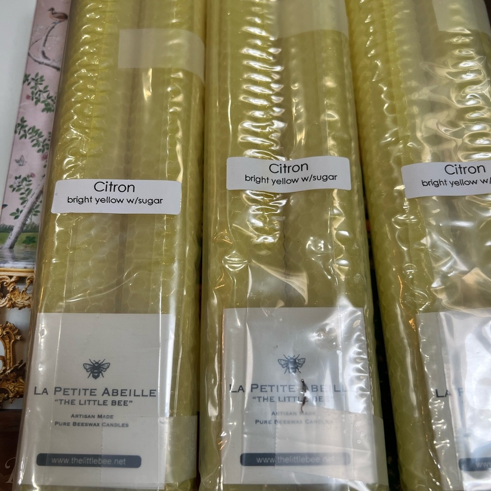 Yellow Accented Candle Holders